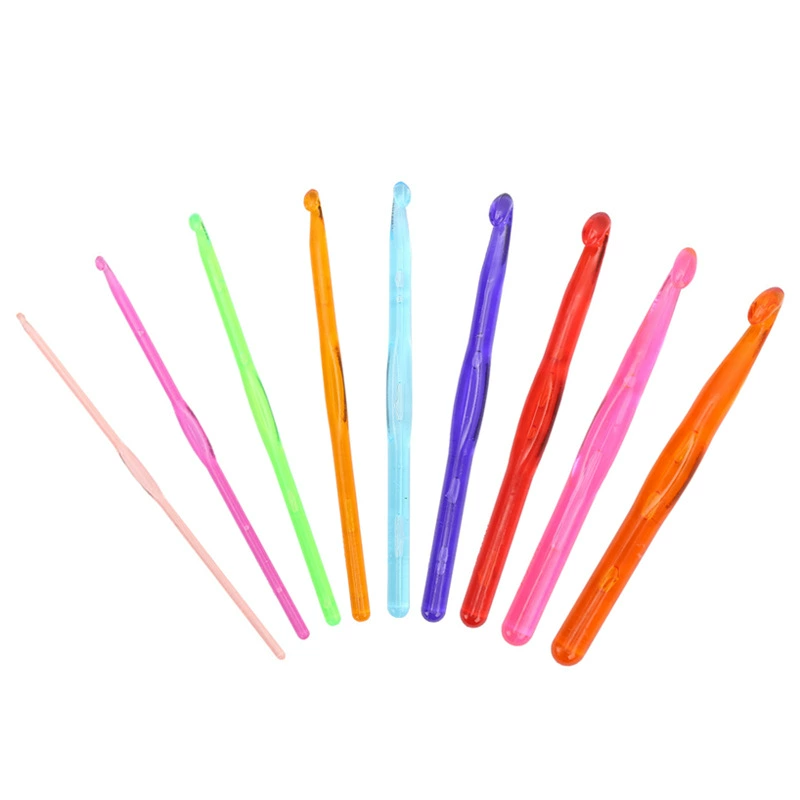 Прозрачный пластиковый цветной кристалл крючком