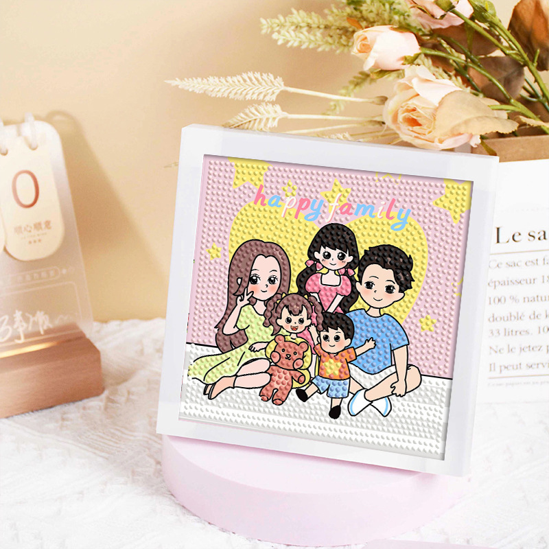 Diamante infantil DIY hecha a mano con material de marco paquete de dibujos animados Sanliou pegatinas de diamante regalo al por mayor pinturas de mampostería