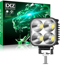 DXZ汽车LED工作灯常亮+爆闪4LED射灯9-30V20W辅助灯改装摩托大灯