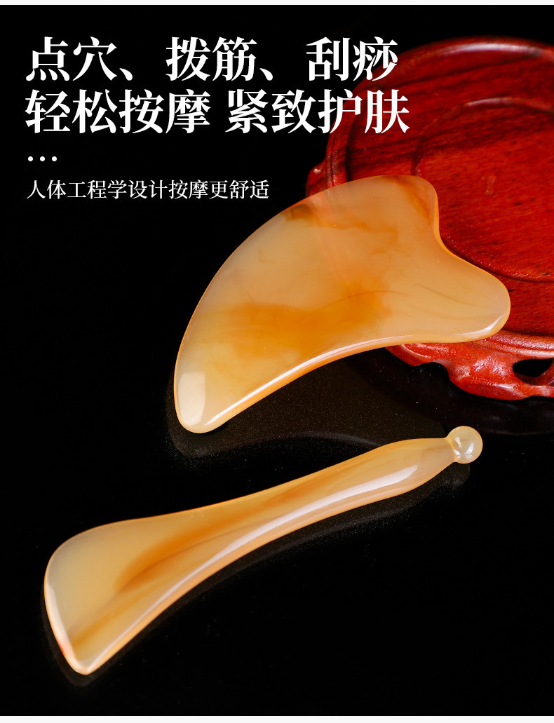 Gua Sha Facial Tool Set Resin Guasha Board and Tendon Comb for Face Massage and Body Care quality and texture