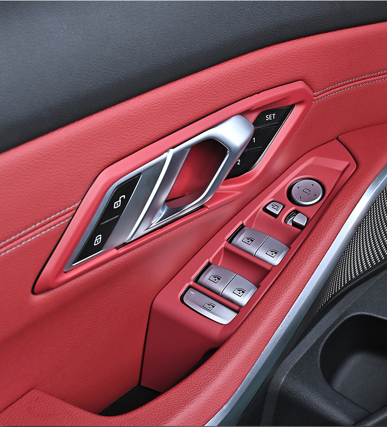 Suitable for Bmw 3 Series/I3/325Li/330Li Door Handle Decorative Frame Window Lift Button Panel Interior Modification