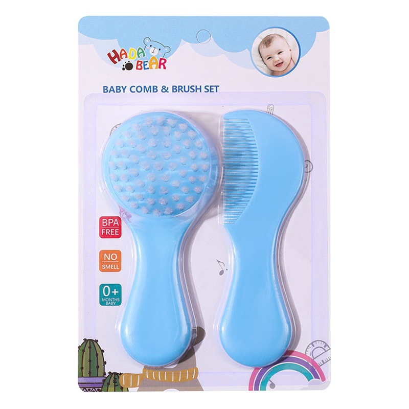 Inglés embalaje bebé nylon peine cepillo traje de baño matorral cepillo bebé cabeza cuidado peine
