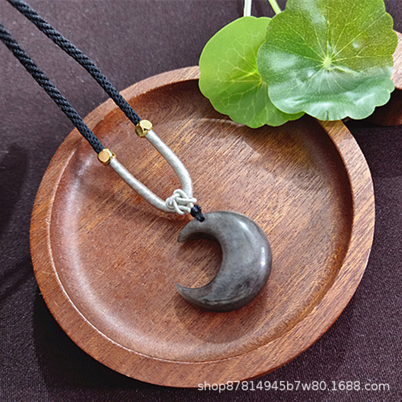실버 흑요석 달 로프 (26*23mm)