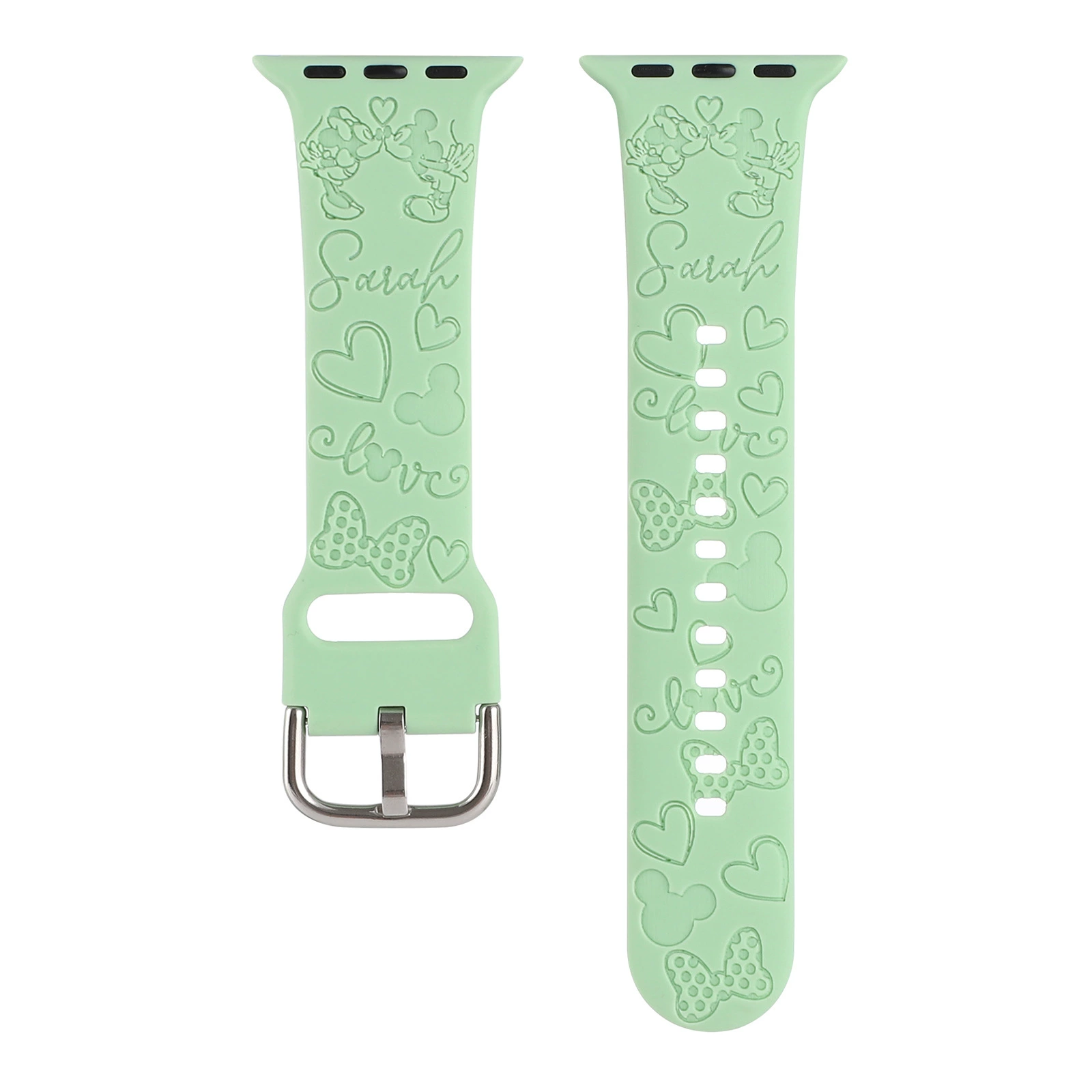 Suitable for iwatch sports silicone strap Apple watch printed engraving s9 smart strap S108765432SE