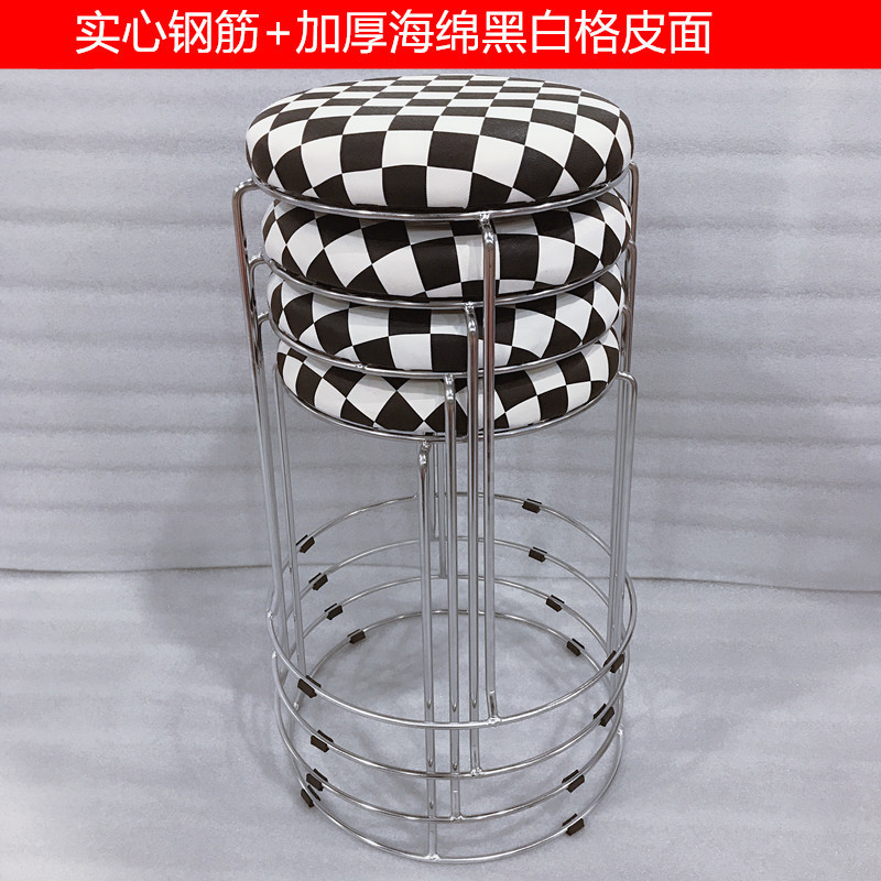 厚みのある鉄筋スツール、ファッショナブルな靴交換スツール、鉄製スツール、耐久性のある丸い丸いスツール、家庭用スツール、ベンチ、工場直販|undefined