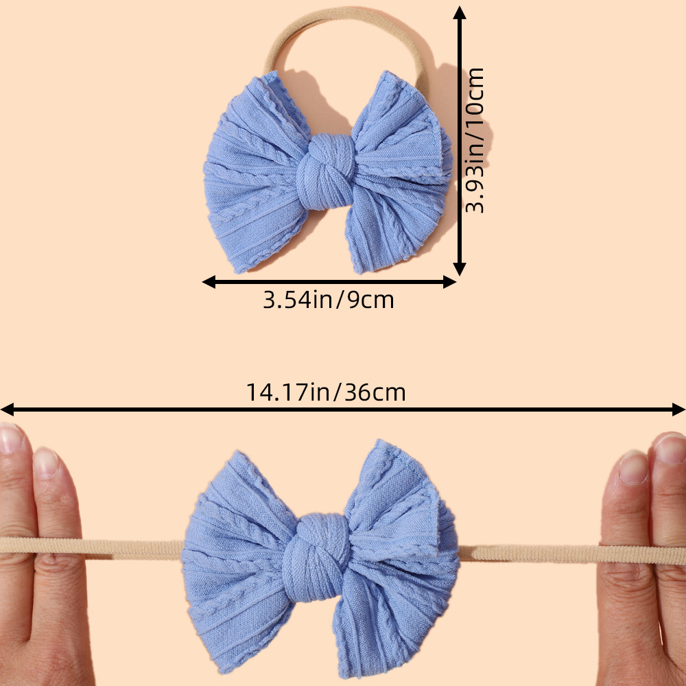  Cross-border New Children's Headwear Baby Cute Fabric Bow Hair Band Elastic Nylon Baby Headband_voghion.com