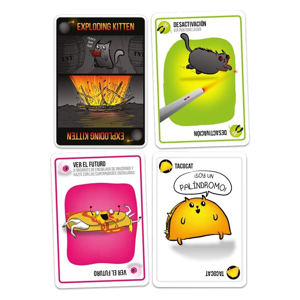 Взрывной хит — испанская версия игры «Exploding Kittens» карточная вечериночная игра