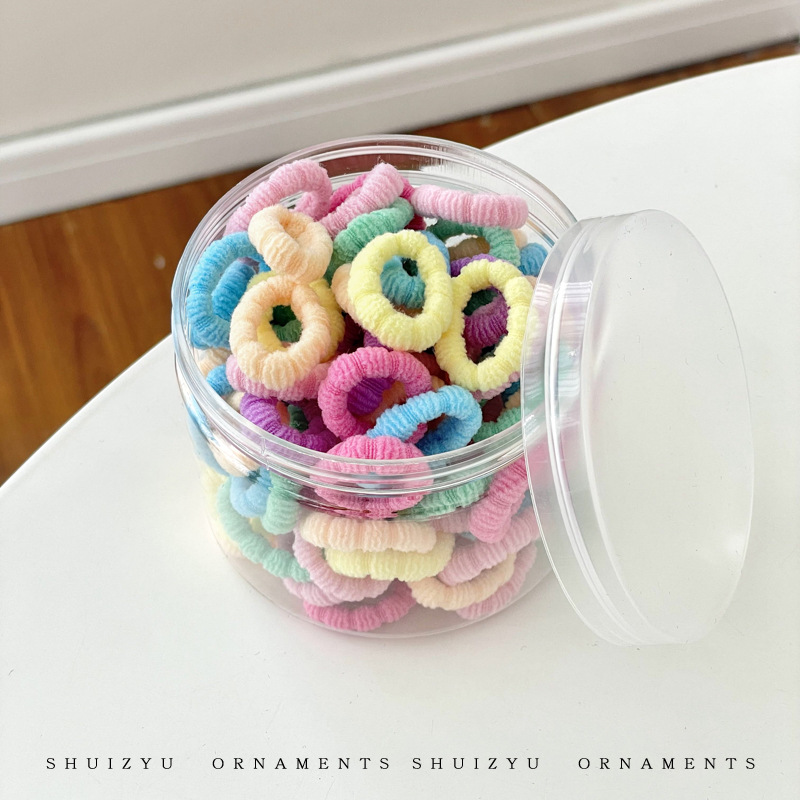 Banda de pelo de pulgar corbata cuerda de pelo hembra niños no lastiman pelo banda de goma pequeña banda de goma elástica alta cuerda de pelo del bebé accesorios para el cabello