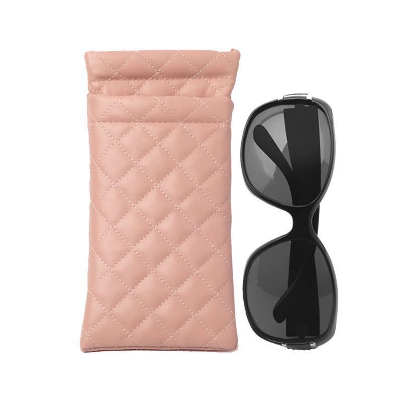 弾性フィルム収納バッグ化粧キー女性自動閉鎖サングラス太陽保護バッグ二重革防水メガネ袋|undefined