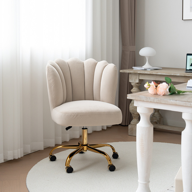 Computer Chair, Comfortable Bedroom Makeup Chair, Dormitory College Student Desk Chair, Long-Sitting Ergonomic Chair with Adjustable Backrest and Swivel Function