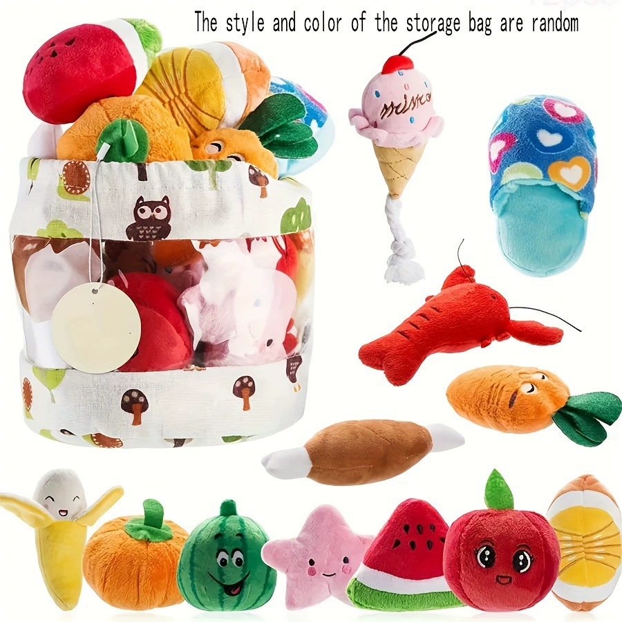 Собака скрипит игрушка плюшевая игрушка щенок заполняет игрушку щенок 12 шт. игрушка щенок для малых и средних собак