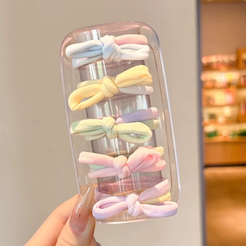 El color del bebé no daña el cabello, el anillo para el cabello, la cuerda para el cabello de la cola de caballo alta para niños, la cuerda para el cabello de la niña, el tocado de la banda elástica alta