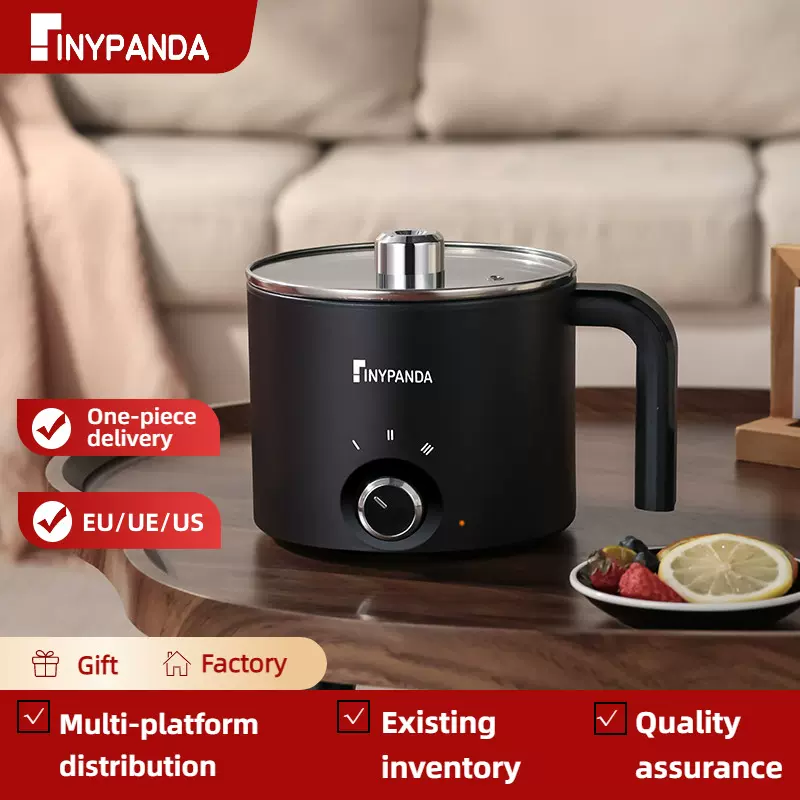 跨境代发多功能蒸煮一体宿舍小电锅电热锅1-2人迷你小功率电煮锅