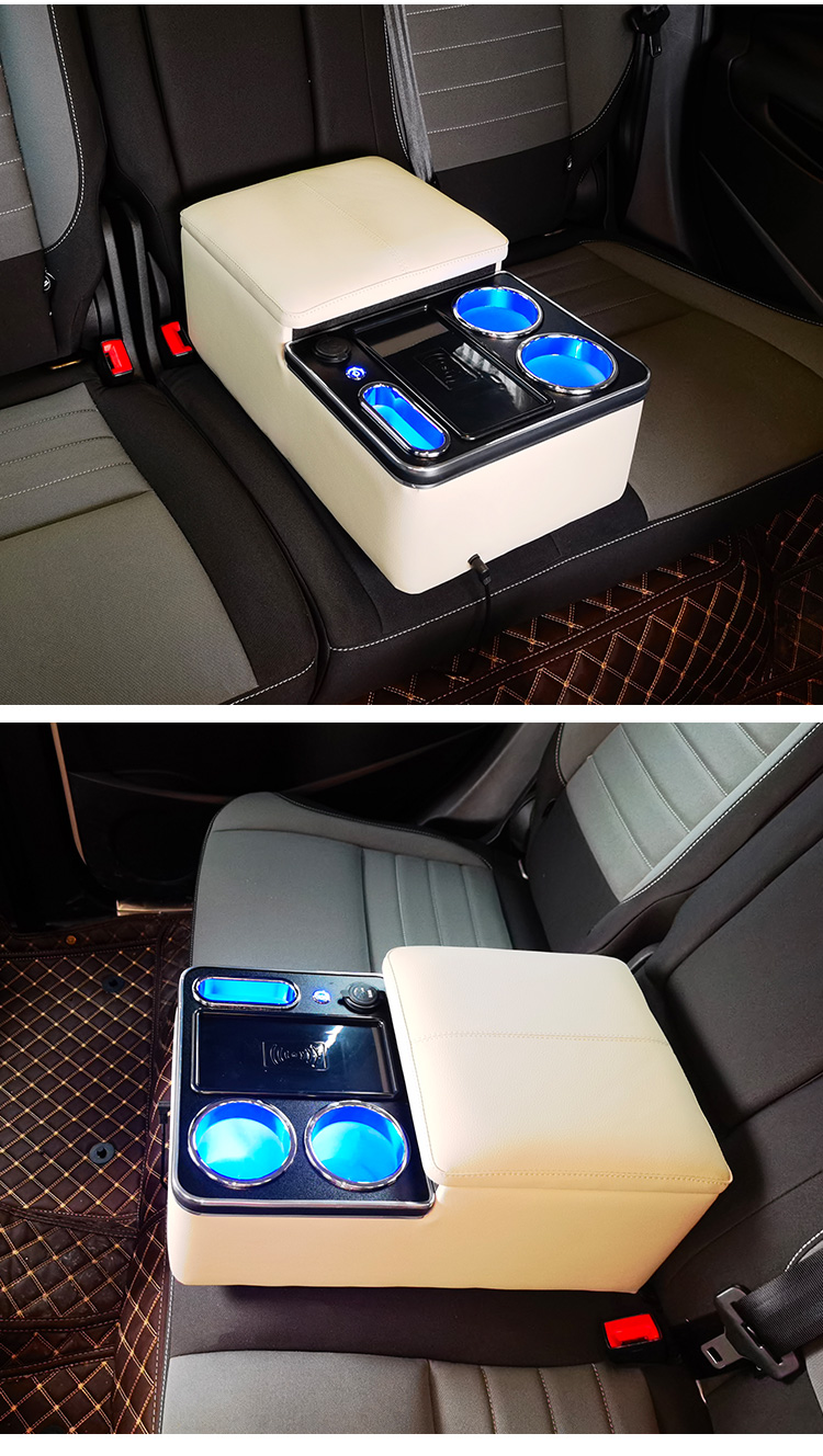 Car Universal Rear Armrest Box, Car Rear Seat Armrest, Second Row Middle Storage Box Interior Modification