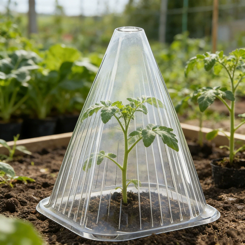 Многоразовый прозрачный утолщенный защитный чехол-колпак для рассады, теплицы, огорода, от птиц и насекомых, зеленый
