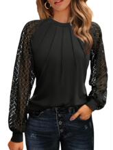 A 15584 Autumn Lace Knit Shirt Ůʽ��֯���� ����ѷ�羳ŷ����
