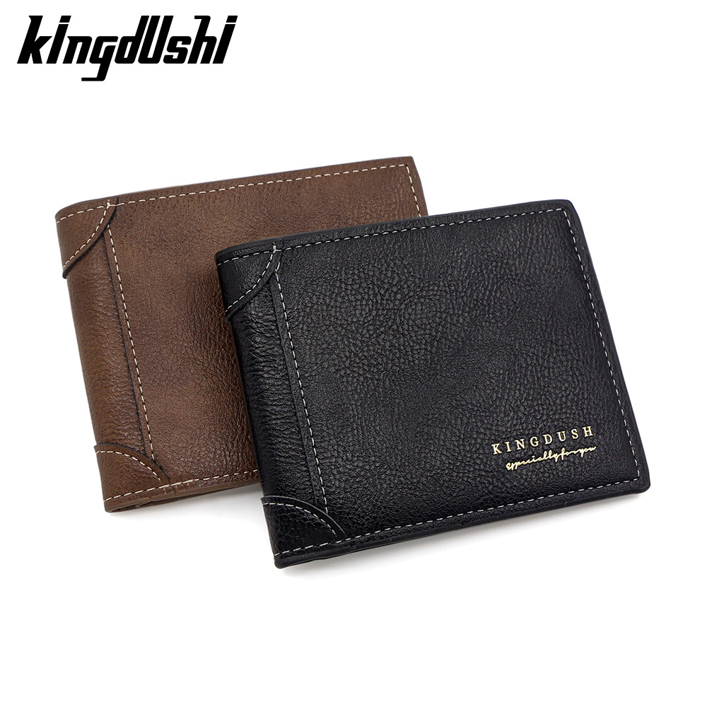 Cartera de ocio transfronteriza para hombres corta bisagra tres bolsas de cambio bolsas de tarjetas bolsas de identificación bolsas de dinero para hombres al por mayor