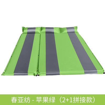 Vehicle-mounted inflatable bed: 2+1 Splicing Flat Inflatable - general-apple-green-three-person-size-extra-thick