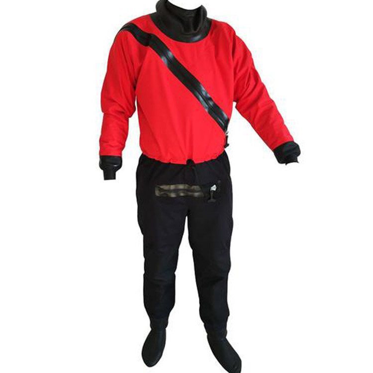Water rescue dry rescue suit one-piece with reflective strip