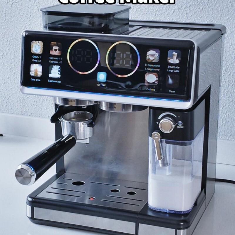 CM5704 Coffelady Grinding and Extraction Milk Box One-touch Espresso Semi-automatic Coffee Machine