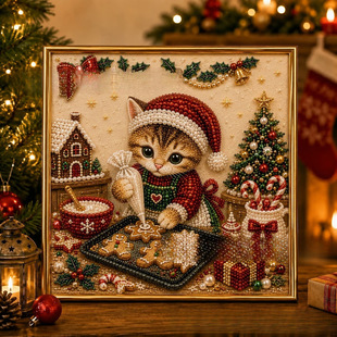 ��Ʒ3D Pearl Christmas Kitty Art Kit �}�Q؈��DIY�ʯ����ˇƷ