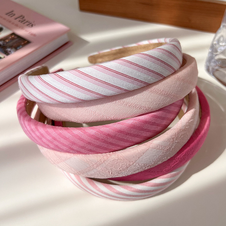 Lady Stripe Cloth Hair Band 1 Piece display picture 3