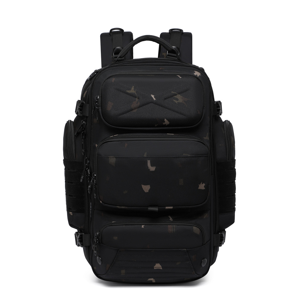 OZUKO, bolsa de viaje de gran capacidad, mochila impermeable para hombre, compartimento multifuncional para ordenador, mochila táctica para exteriores