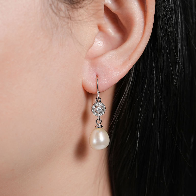 Exquisite Natural Freshwater Pearl Baroque Earrings for Women Luxury S925 Silver Jewelry Elegant Girls Gifts