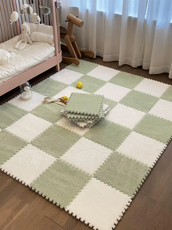 Плюшевый детский ковер для кровати, лежачий коврик из пеноматериала