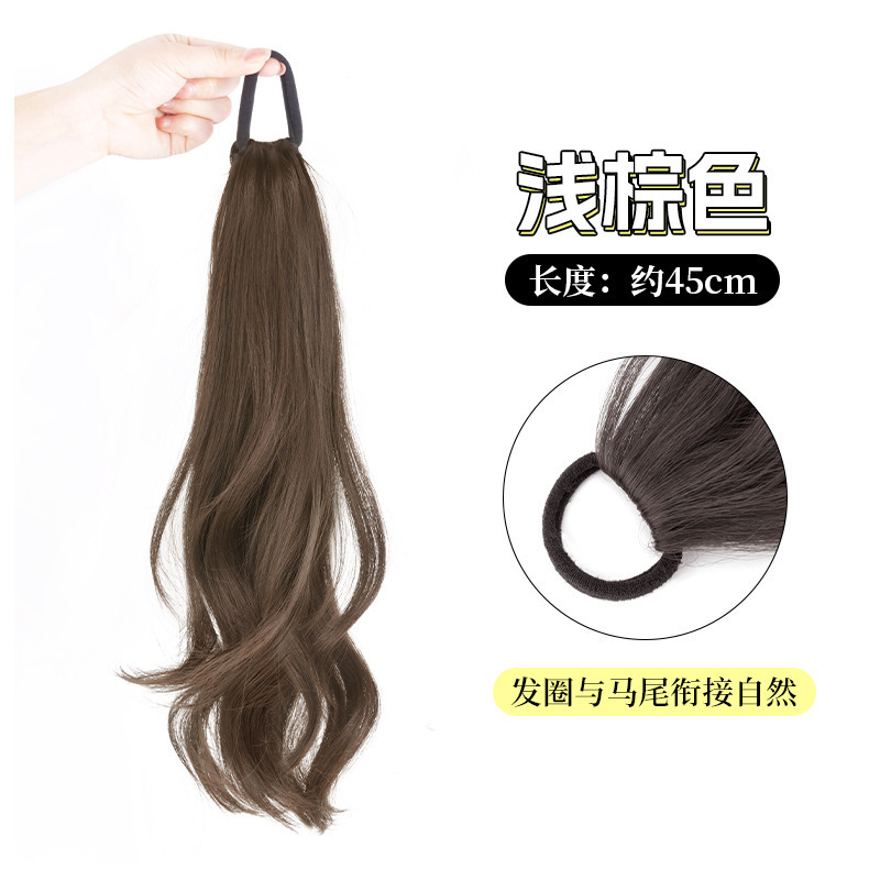 Vitality double ponytail 1 pack-light brown