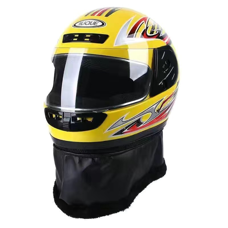 Casco de otoño y invierno anti-níma de cuatro estaciones caliente vehículo eléctrico para hombres y mujeres casco completo de seguridad tipo cubierto anti-fría medio casco para montar