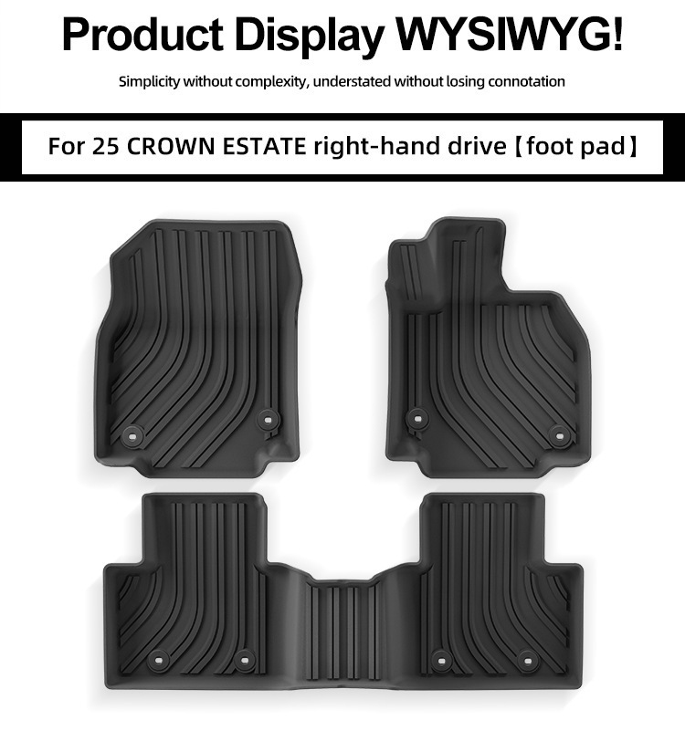 Suitable for 25 Crown Estate Crown Car Floor Mats, Fully Environmentally Friendly Tpe Floor Mats, Trunk Mats, Cross-Border