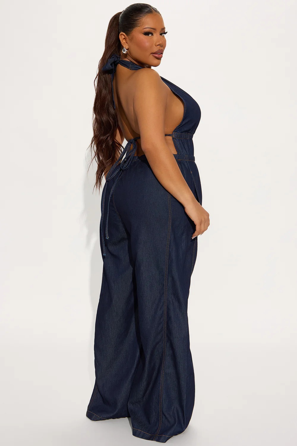 Slim Waist Washed Denim Jumpsuit Sleeveless Overall For Women American Style Straight Loose Fit_ecoleips.com