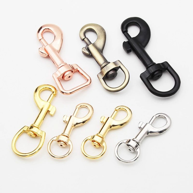 Оптовая продажа в наличии позолоченных сплавных пряжок для ключей, поводков для собак, аксессуаров для багажа из сплава