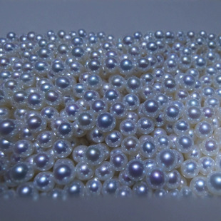3-6mm fresh water bright AK pearl round white bright flawless comparable to Japan akoya loose beads wholesale