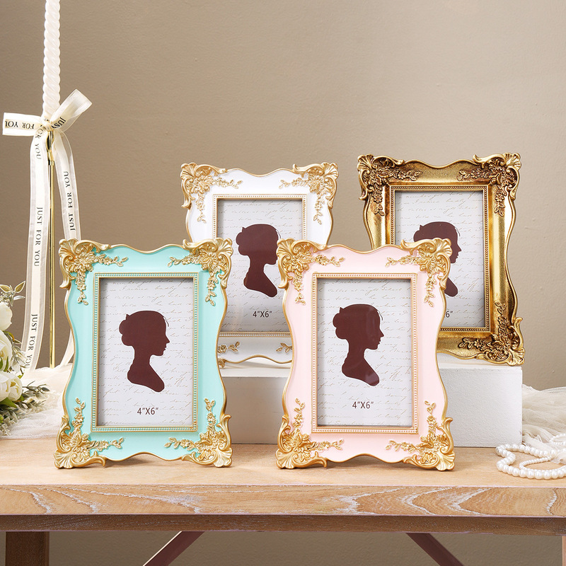 French-Style Embossed Creative Resin Photo Frame European-Style Multi-Color Resin Display Stand 6inch Home Decor Items Model Room Photo Frame French-Style Embossed Creative Resin Photo Frame European-Style Multi-Color Resin Display Stand 6inch Home Decor Items Model Room Photo Frame