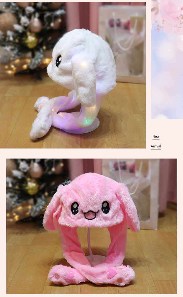 Autumn&Winter Season Unisex Gender Cute, Funny Style Eaveless Rim Unisex Cute Funny Rabbit Bunny Ears Multicolor Eaveless Beanie Hat