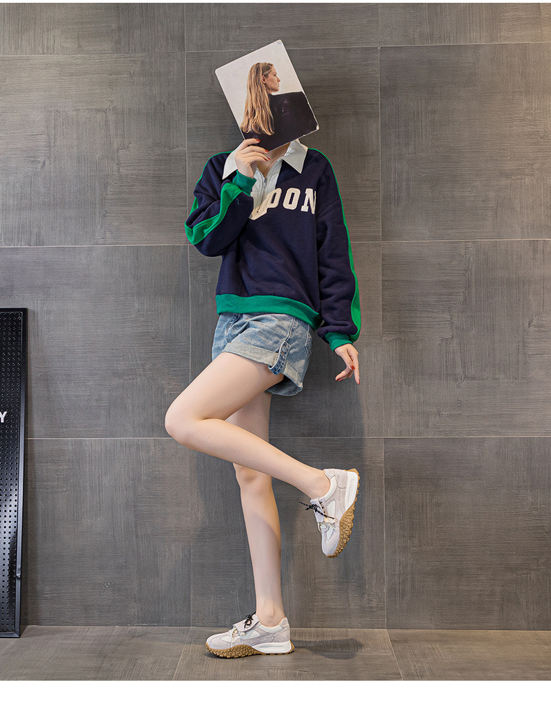 Giày sneaker nữ da heo đế dày phong cách Đức Huajiang mùa thu 2026 — M2632 màu trắng nhạt, M2632 màu vàng, M2632 màu nâu chi tiết 17