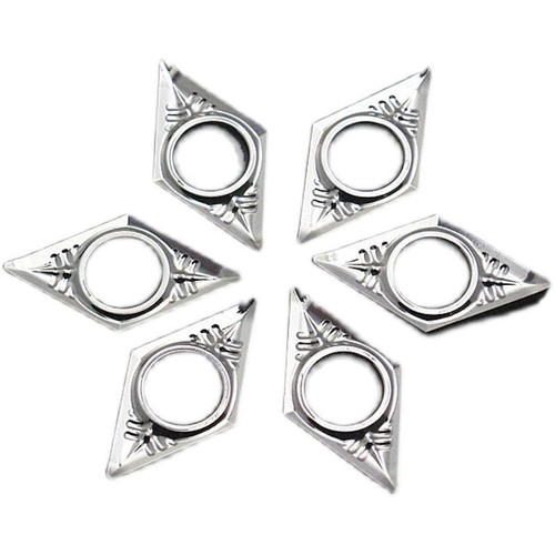 CNC Aluminum Flat Milling Cutter with Tapered Triangle Rhombus Chip Breaker Copper Aluminum Milling Inserts High-Gloss Internal Hole Turning Alloy Tool Bits