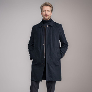 Men's Clothing in Stock Spring and Autumn New Solid Color Jacket Mid-Length Windbreaker Men's Simple Commuter Cross-Border Men's Clothing
