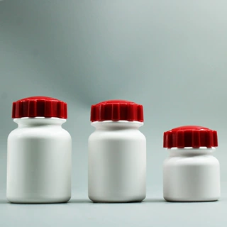 100cc齿轮盖塑料药瓶宠物保健品鱼油钙片瓶密封大口径片剂瓶批发