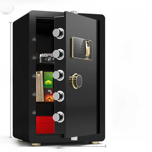 Home wall-mounted office anti-theft full steel safe with fingerprint and password, bedside storage box, 60cm high