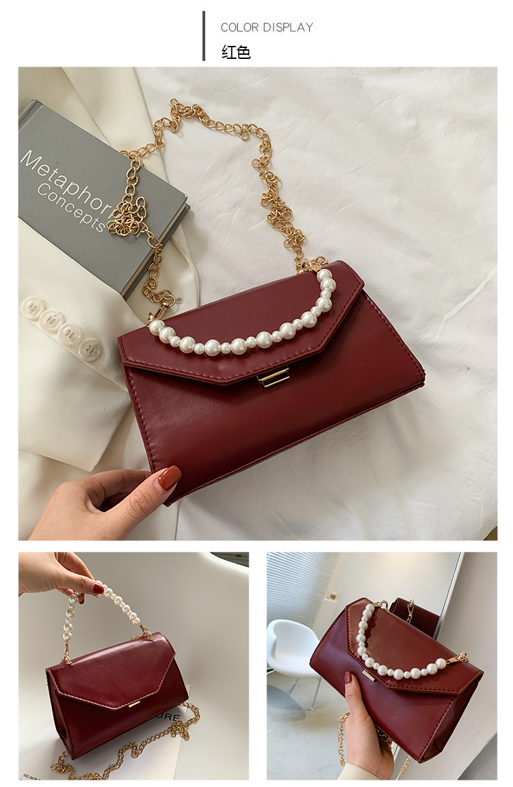 Fashion Shoulder Bag Messenger Bag Small Square Bag Underarm Bag Beaded Bag display picture 8