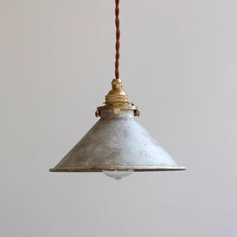 Vintage Rust Pendant Light Nordic Japanese American Country Restaurant Bar Kitchen Balcony Retro Personality Ins Brass