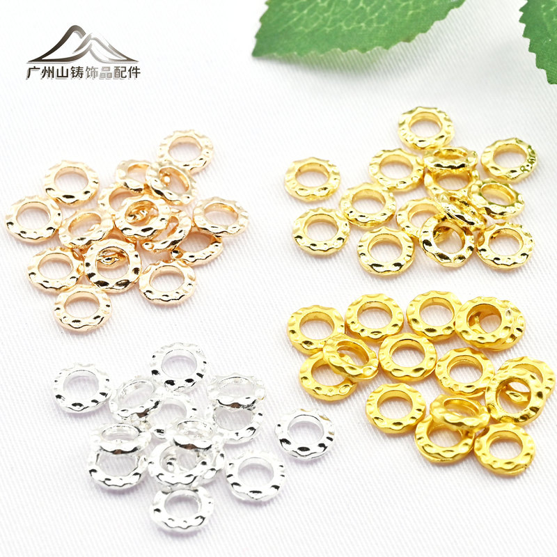 古法金波点纹圆圈环隔片文玩盘缠手串垫片项链diy饰品配件散珠|undefined
