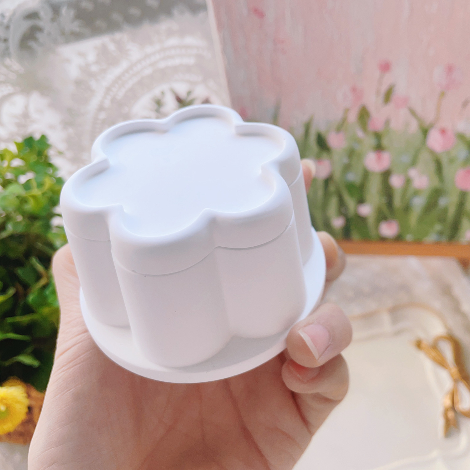 푸딩 수납 화이트 공백 4.5*7.5cm