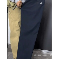 ネイビーブルーのスリープルーフソフトシェルアサルトパンツメンズ秋冬プラスベルベットアウトドア防水ハイキングパンツストレートマイクロテーパード