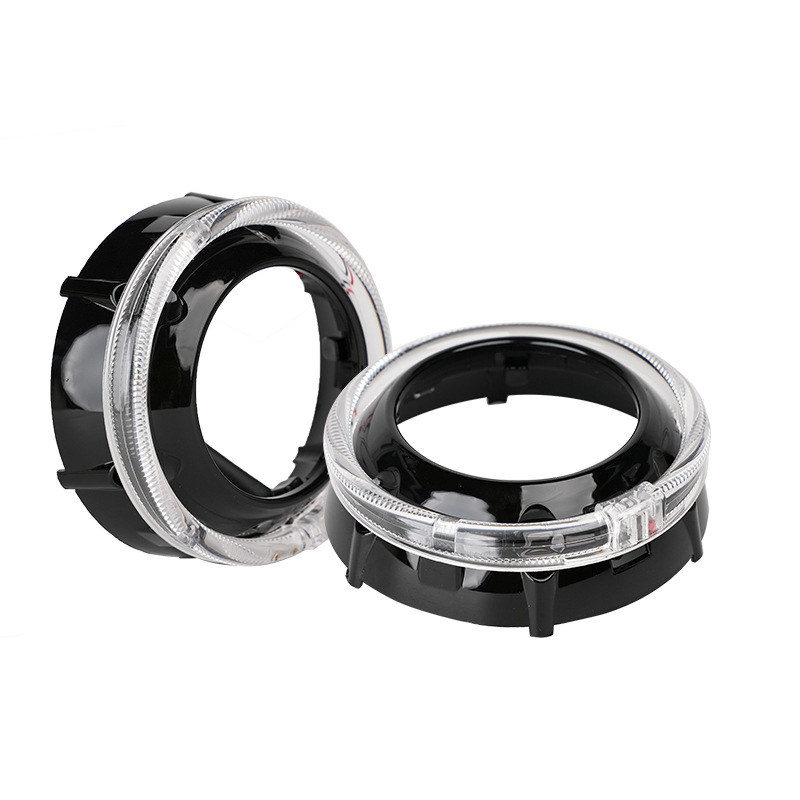 Transfronterizo de 3 pulgadas GTI guía de luz ángel ojo cubierta en una sola pieza transformada delanteros LED lente cubierta decoración adecuada para Q5 mar5 universal