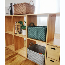 欧美热销PP打包带带把手收纳筐