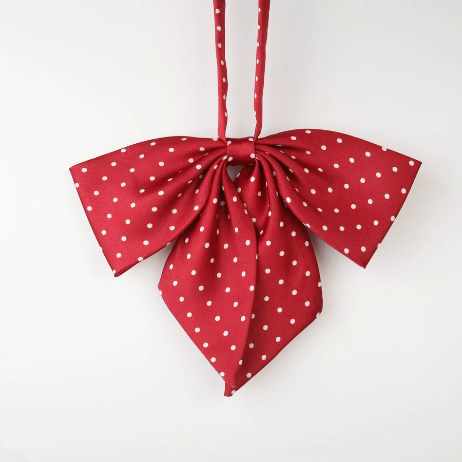 Japanese JK uniform collar bow girl cute polka dots bow big feather giant feather sailor suit academy style